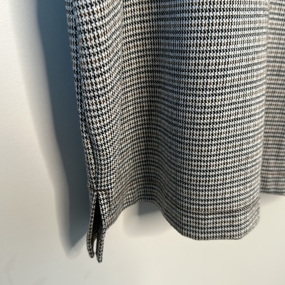 Addition Elle Black Brown Tan Micro Houndstooth Loose Fit Hoodie - Picture 6 of 10